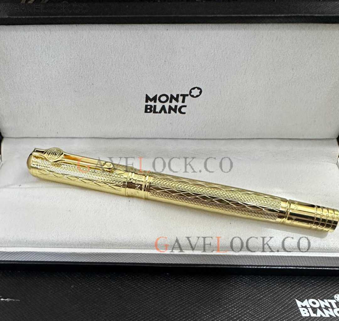 Best replica Montblanc Muhammad Ali Special Edition All Gold Rollerball Pen